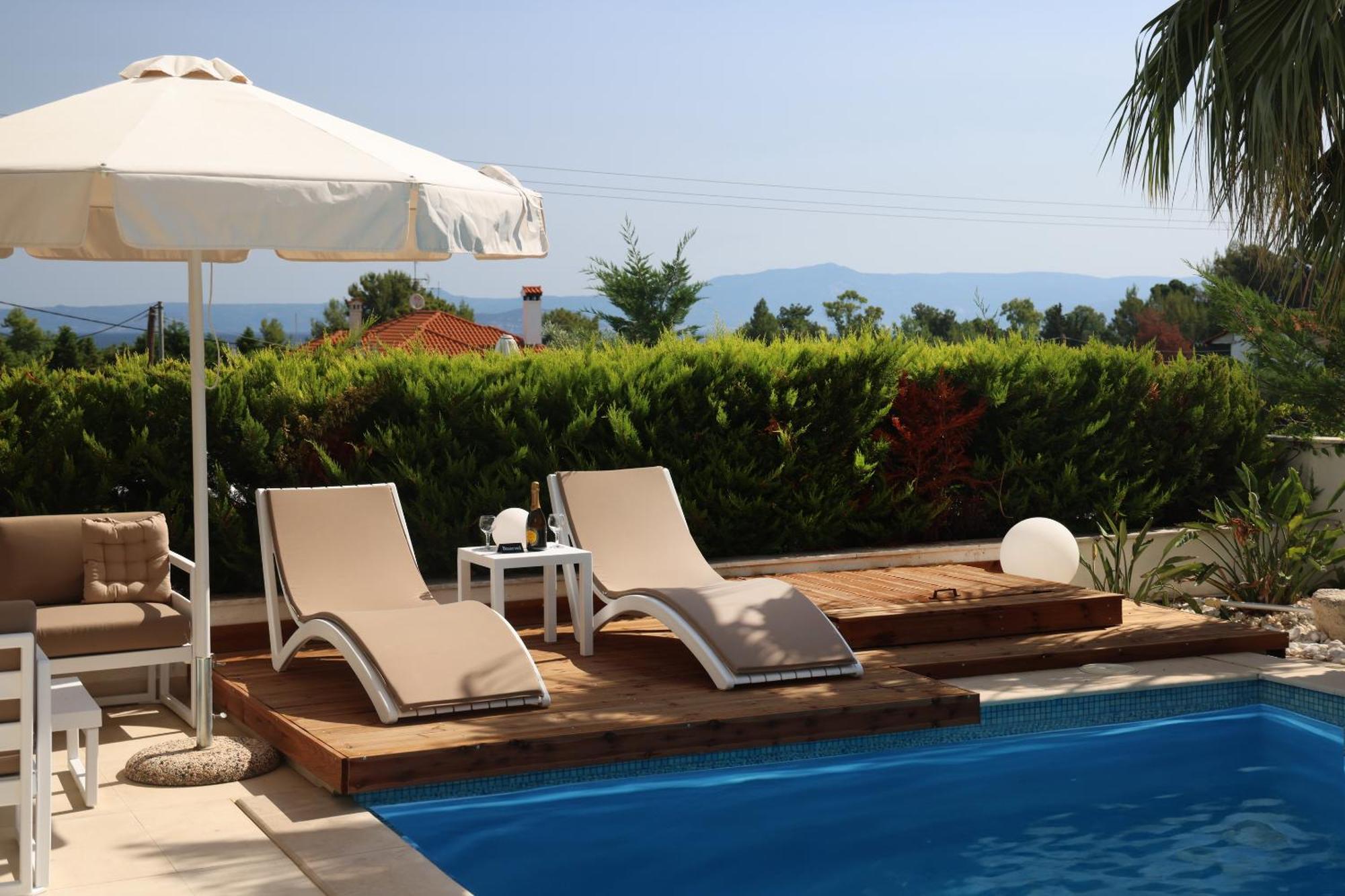 Villa Douglas - Private Pool, Bbq, 4Bdrms, View Pefkochori Exterior foto