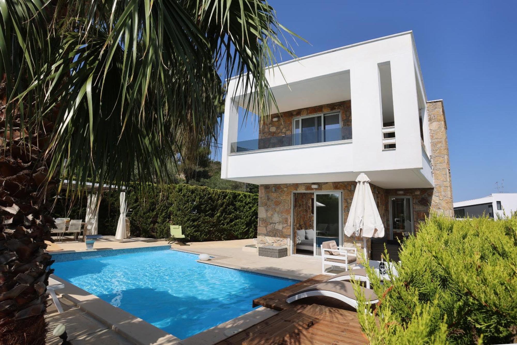 Villa Douglas - Private Pool, Bbq, 4Bdrms, View Pefkochori Exterior foto