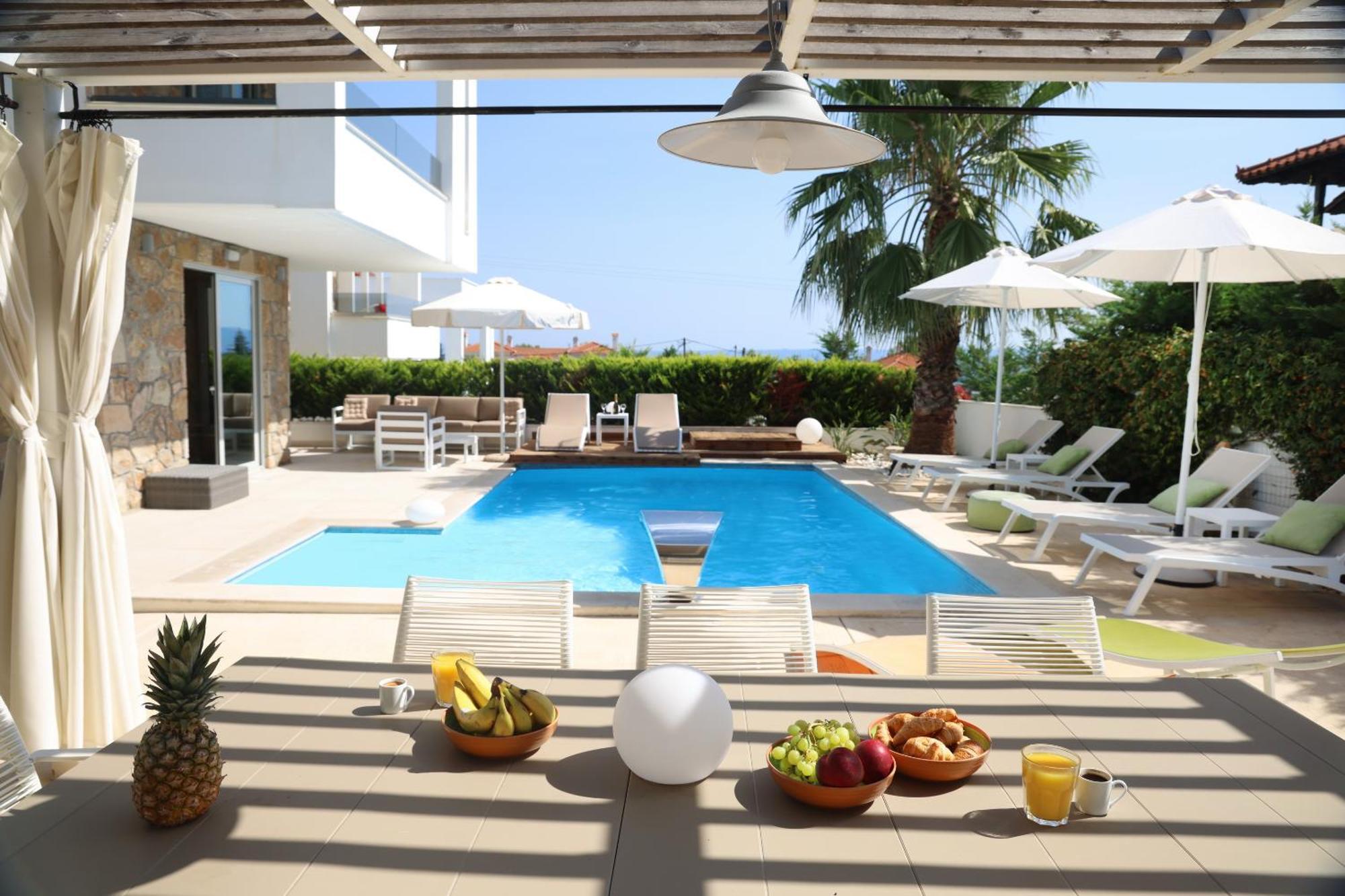 Villa Douglas - Private Pool, Bbq, 4Bdrms, View Pefkochori Exterior foto